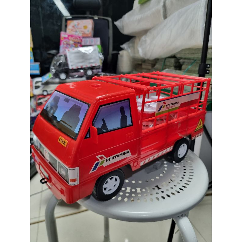 Mainan Mobil Pick Up L300 Gas Elpiji Drum Pertamina Mainan Anak Laki Laki 3 Tahun