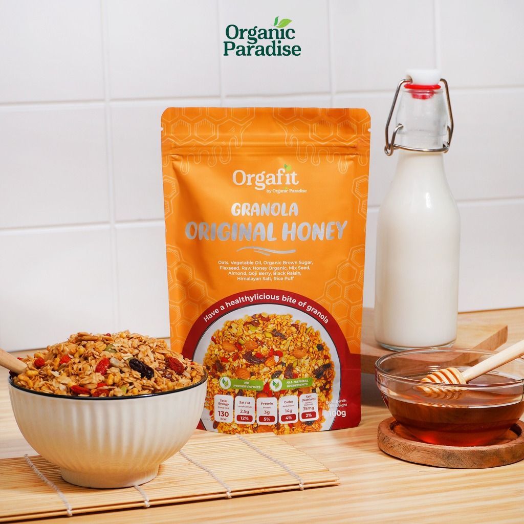 

Granola Honey Special 100 gram / Granola Madu Special mix 100 gram Organic Paradise