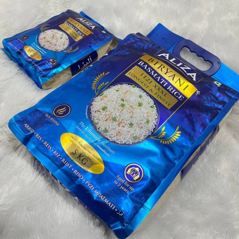 

Aliza Biryani Basmati Rice | Beras Basmati | Beras Timur Tengah | Beras Arab | Beras Biryani Briyani | Beras Basmati 1 Kg Medan | Beras Basmati 5 Kg