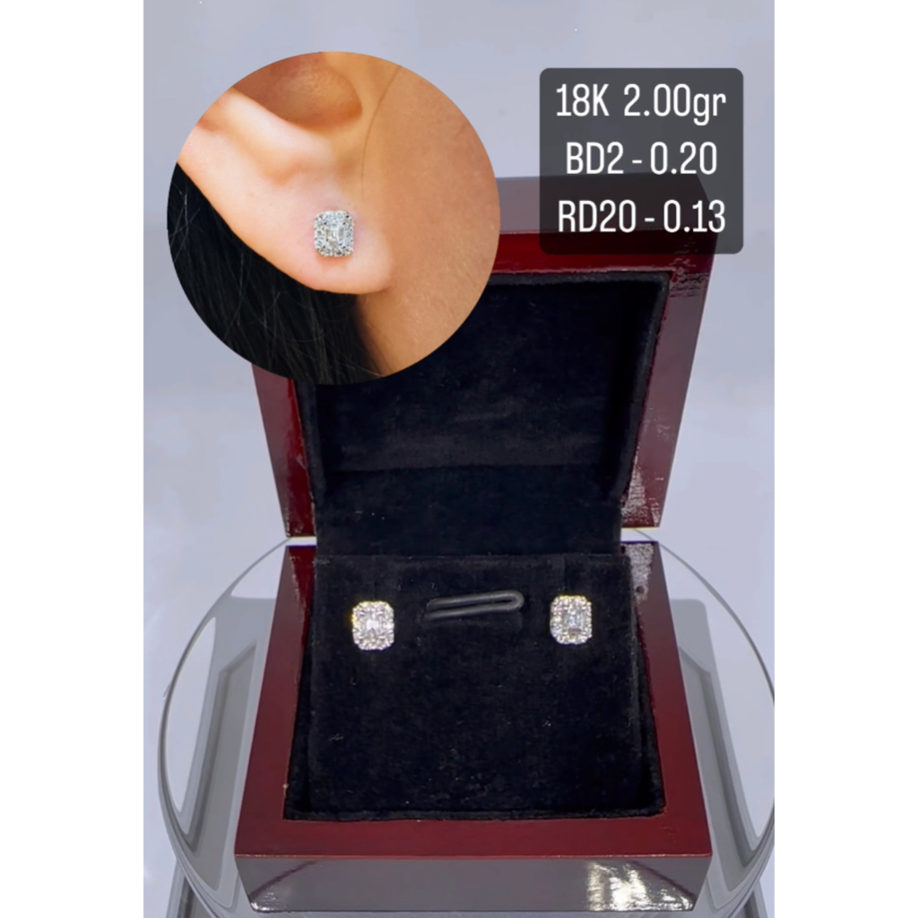 Giwang Berlian Baguette