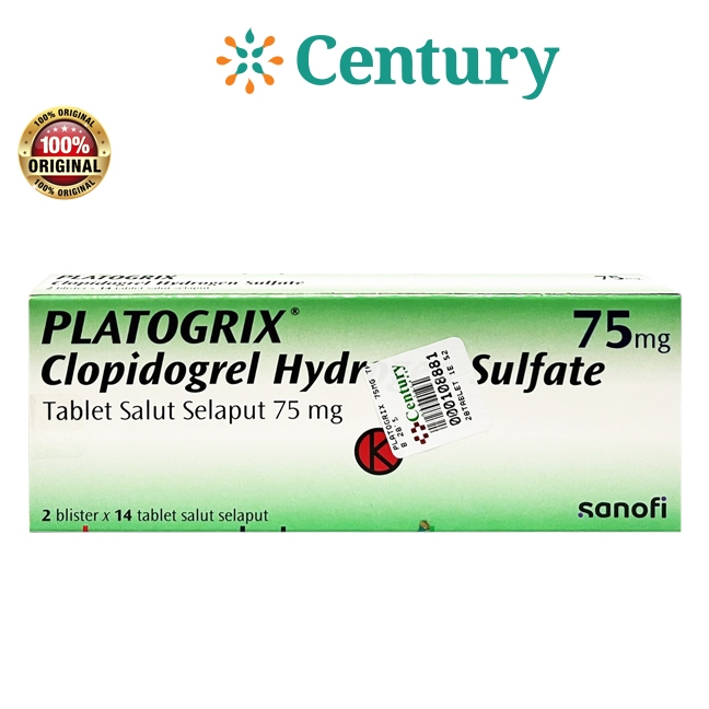 PLATOGRIX 75 MG 1 BLISTER @ 14 TABLET SALUT SELAPUT