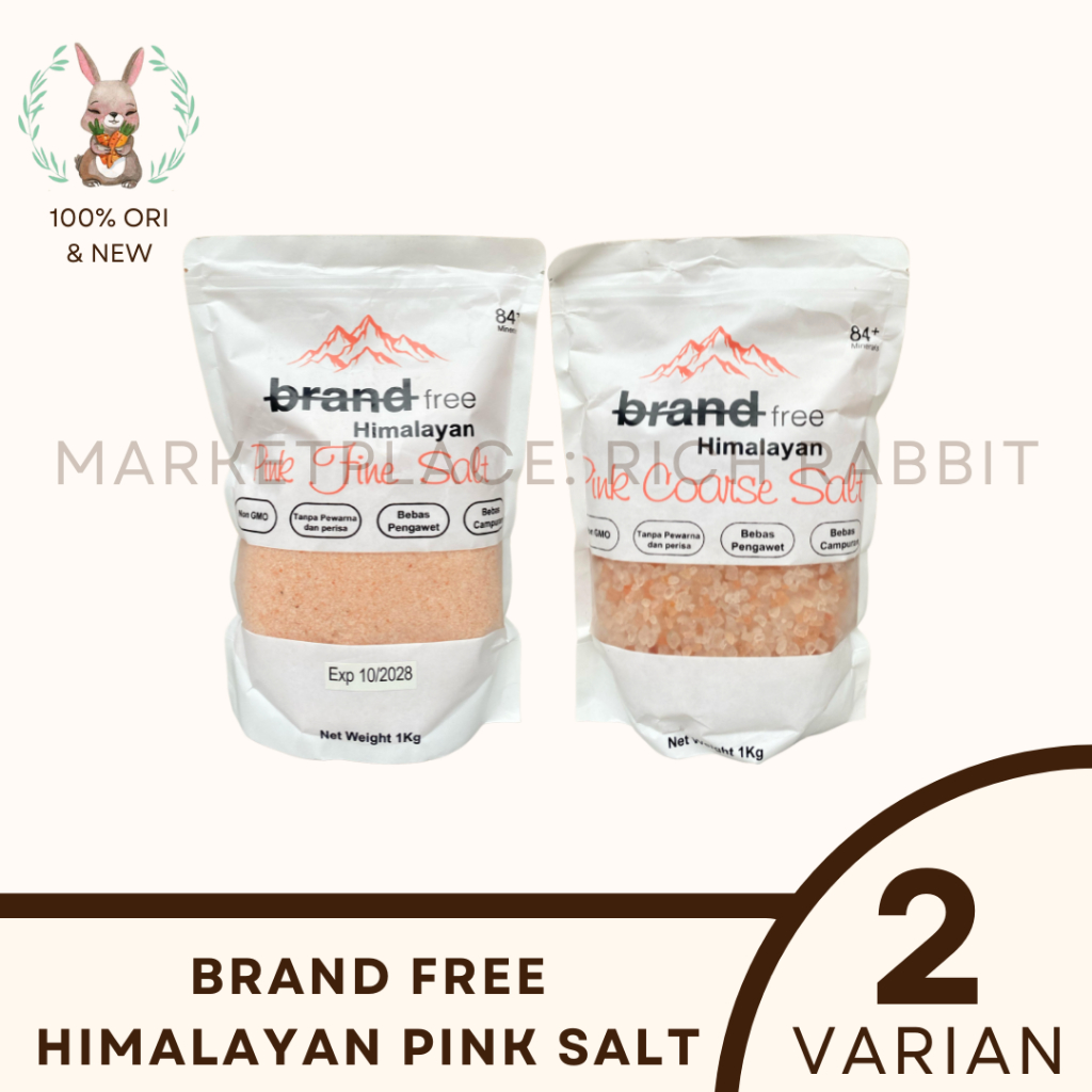 

Brandfree Brand Free Himalayan Pink Fine Coarse Salt Garam Himalaya Kasar Halus Murni Tanpa Pengawet Pakistan 1 Kg