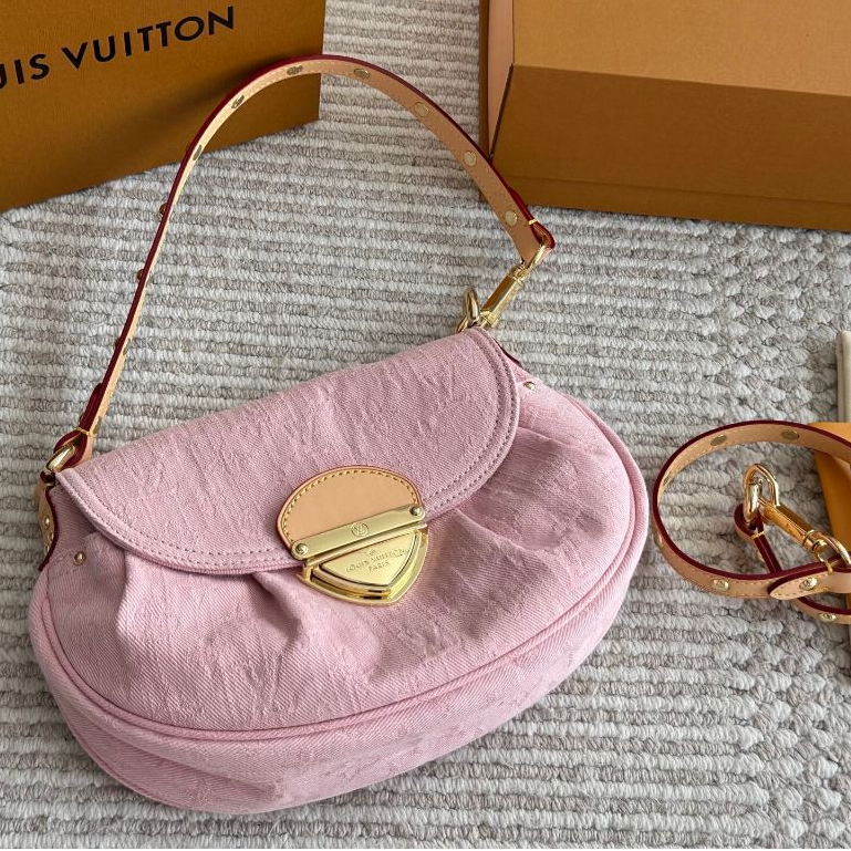 Lv denim ingot underarm bag sunset handbag