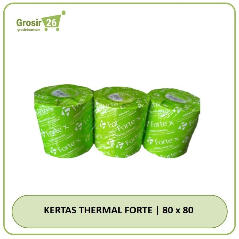 

(10 pcs) kertas thermal / struk / kasir / paper roll forte 80x80
