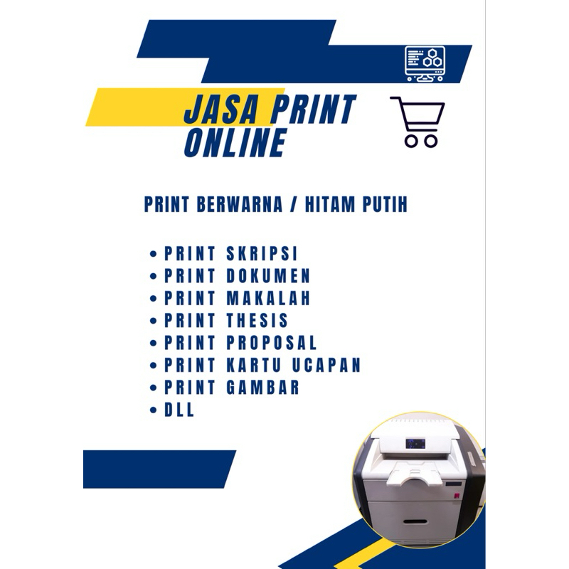 

print A4 skripsi, thesis, makalah, proposal harga bersahabat kualitas terbaik