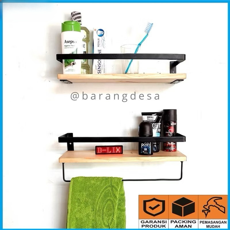 Rak Dinding Dapur Rak Dinding Tempel Rak Besi Minimalis Serbaguna