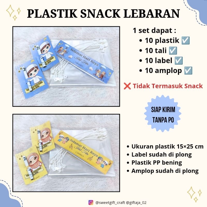 

[10 pcs] PLASTIK SNACK LEBARAN IDUL FITRI HAMPERS LEBARAN