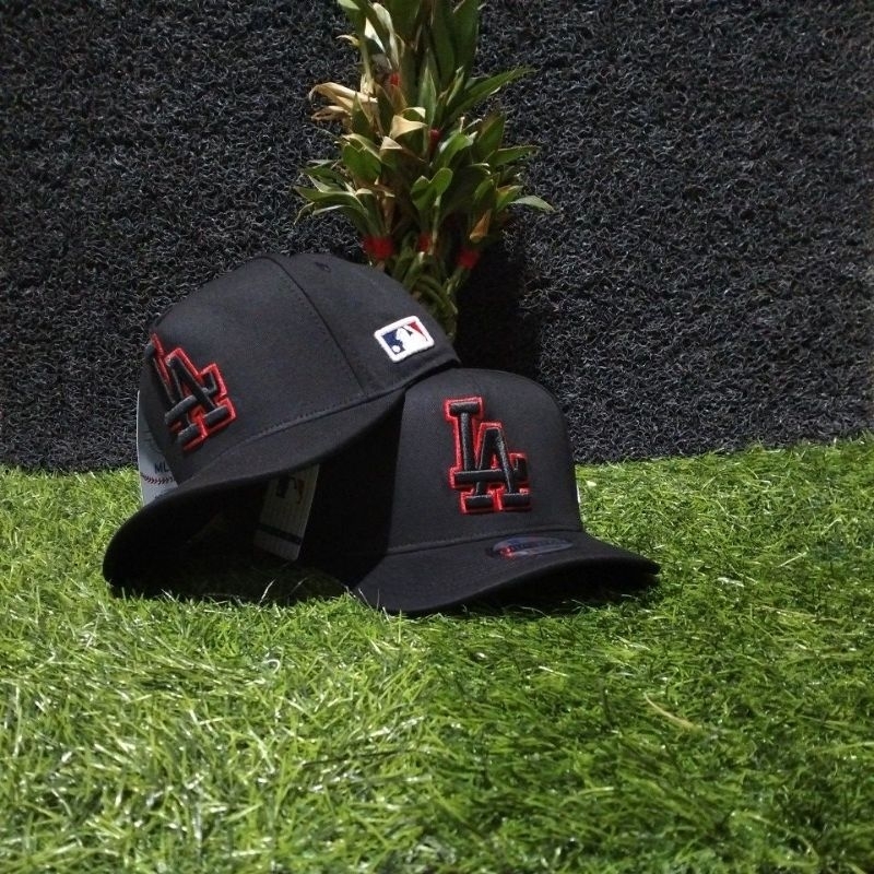 LA Hitam List merah Topi Premium High Quality Topi MLB
