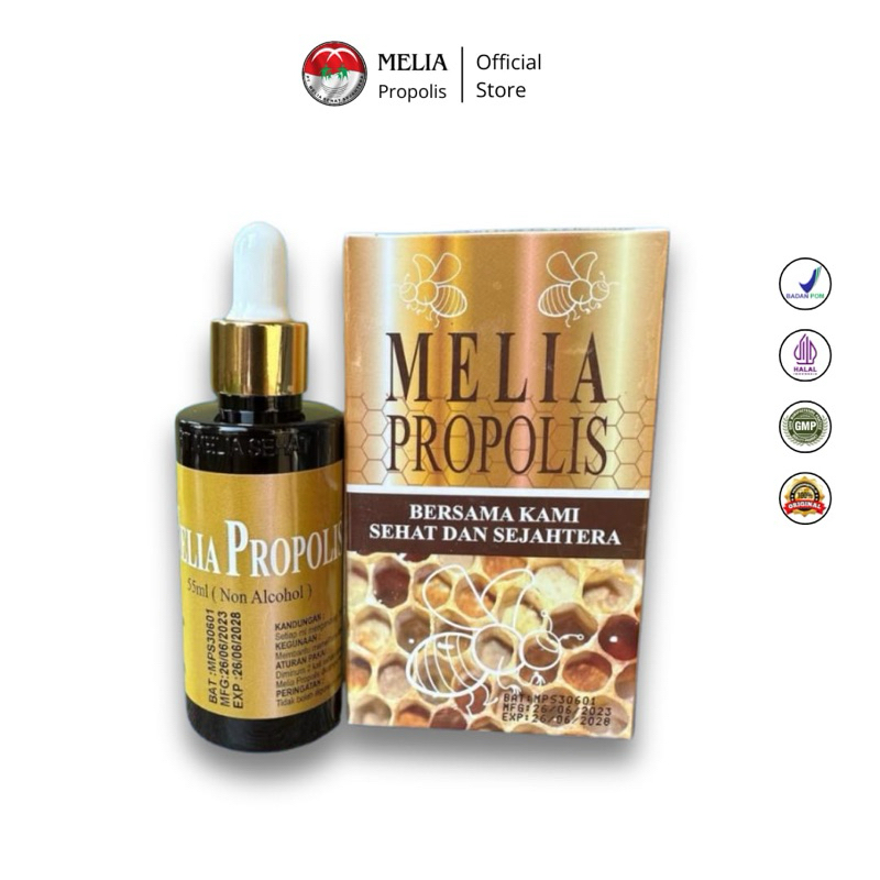 Melia Propolis 55ml Asli 100% Original | Propolis Asli PT Melia Sehat Sejahtera