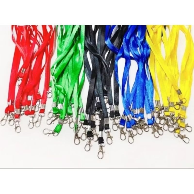 

(1 pak/100 pcs) Tali ID Card Lanyard Plastik Besi Name Tag Keplek Sekolah & Kantor (100pcs/1pak warna rendom)