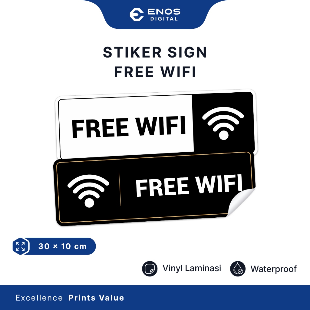 

Stiker Free Wifi Stiker Penanda Internet Gratis Sign Label Laminasi Anti Air