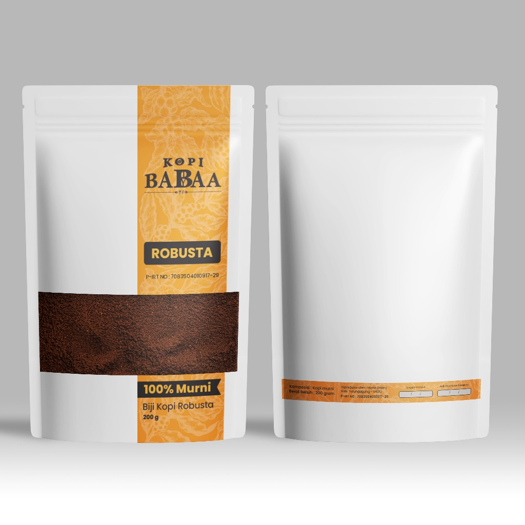 

Kopi Bubuk 200 gram - Babaa - Tabaa - Kopi Robusta murni