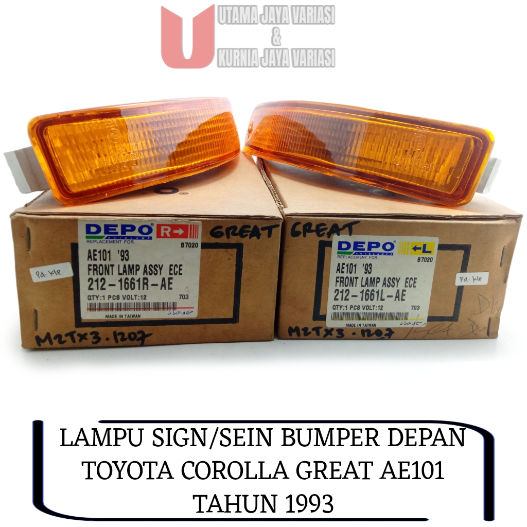 LAMPU SIGN/SEIN BUMPER DEPAN TOYOTA COROLLA GREAT AE101 1993