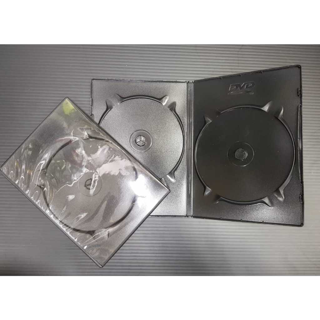 KOTAK KASET CD HITAM DOUBLE TEBAL