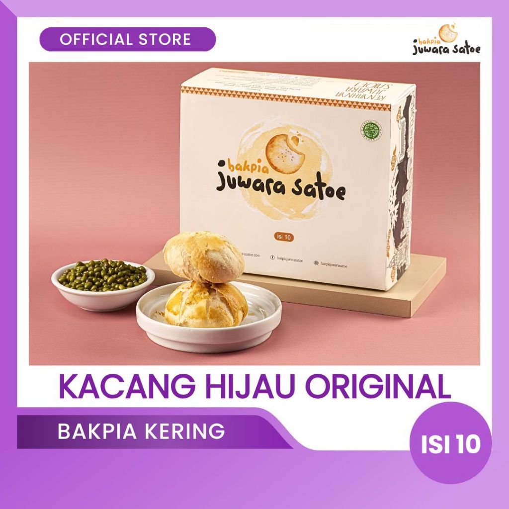 

BAKPIA JUWARA SATOE [ Isi 10 ] Bakpia Kacang Hijau Original - Oleh Oleh Khas Jogja