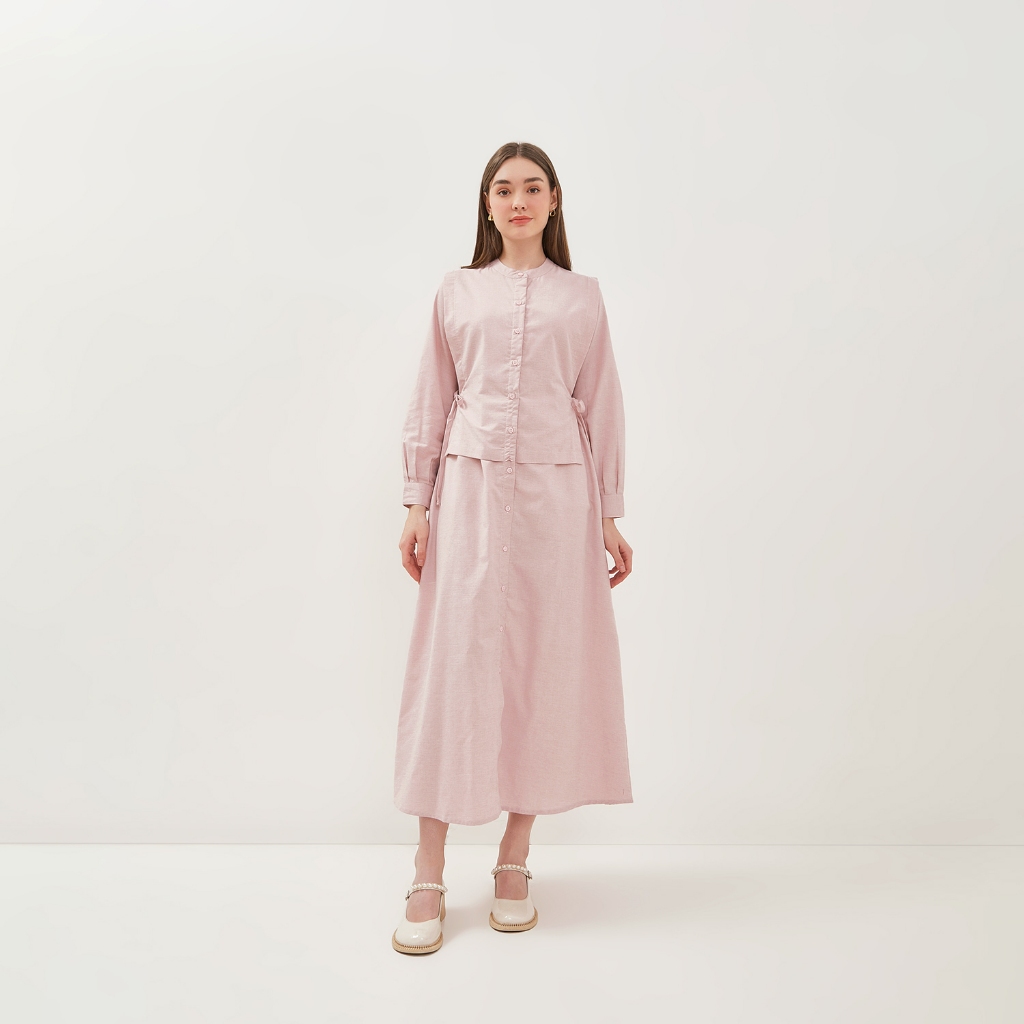 GRAPHIS Waist-Tie Vest Maxi Dress