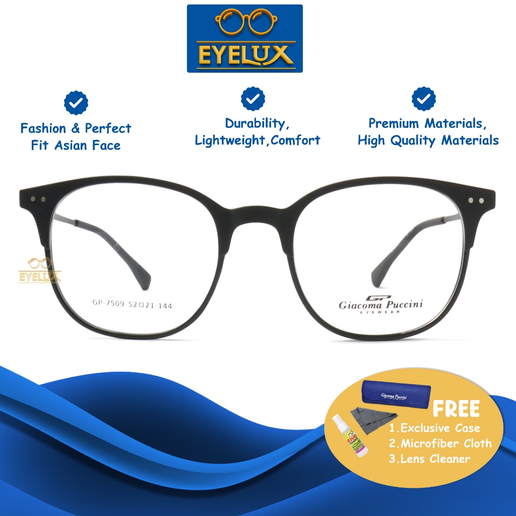 Giacoma Puccini Eyewear / GP 7509 / 52-21-144 / Frame Kacamata Giacoma Puccini ORIGINAL