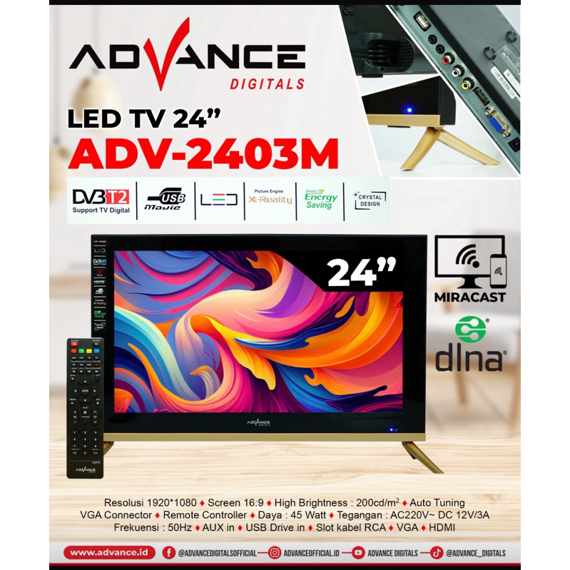 tv advance 24 inch 24” 2403M miracast