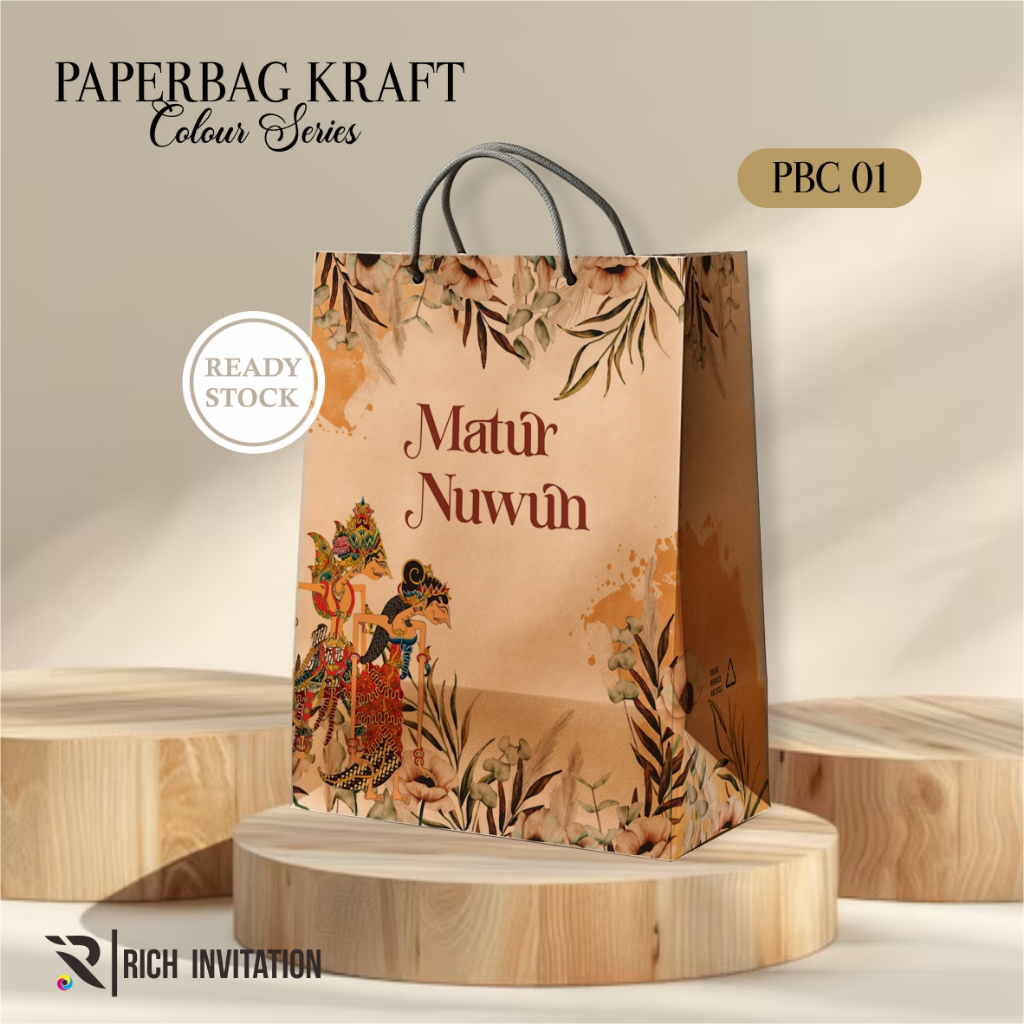 

(24pcs) PAPER BAG MOTIF WARNA LUSINAN - PAPER BAG COLOUR TAS SOUVENIR PERNIKAHAN READY STOCK PBC 01