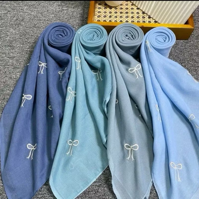 SYFBELL - hijab segi empat paris japan azara pita bordir