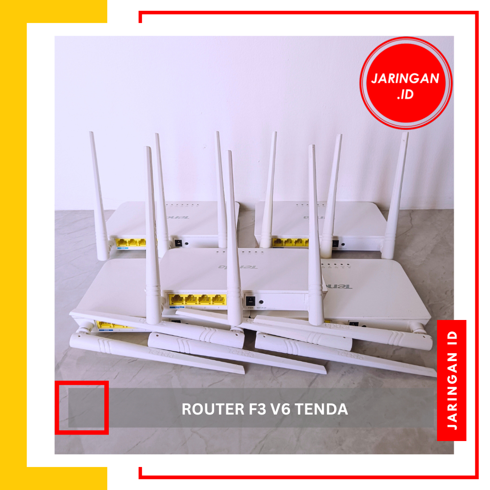 5 PCS ROUTER WIFI TENDA F3 VERSI 6 TANPA ADAPTOR