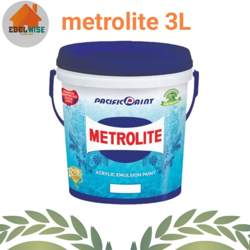 cat tembok cat plafon metrolite putih 000 / putih kebiruan 5kg