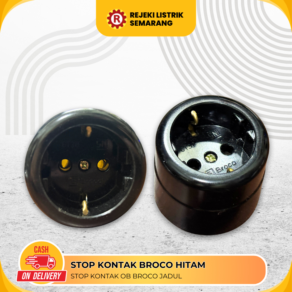 STOP KONTAK ARDE OB BULAT HITAM MERK BROCO, STOP KONTAK OB JADUL MERK BROCO, STOP KONTAK OB CLASSIC 