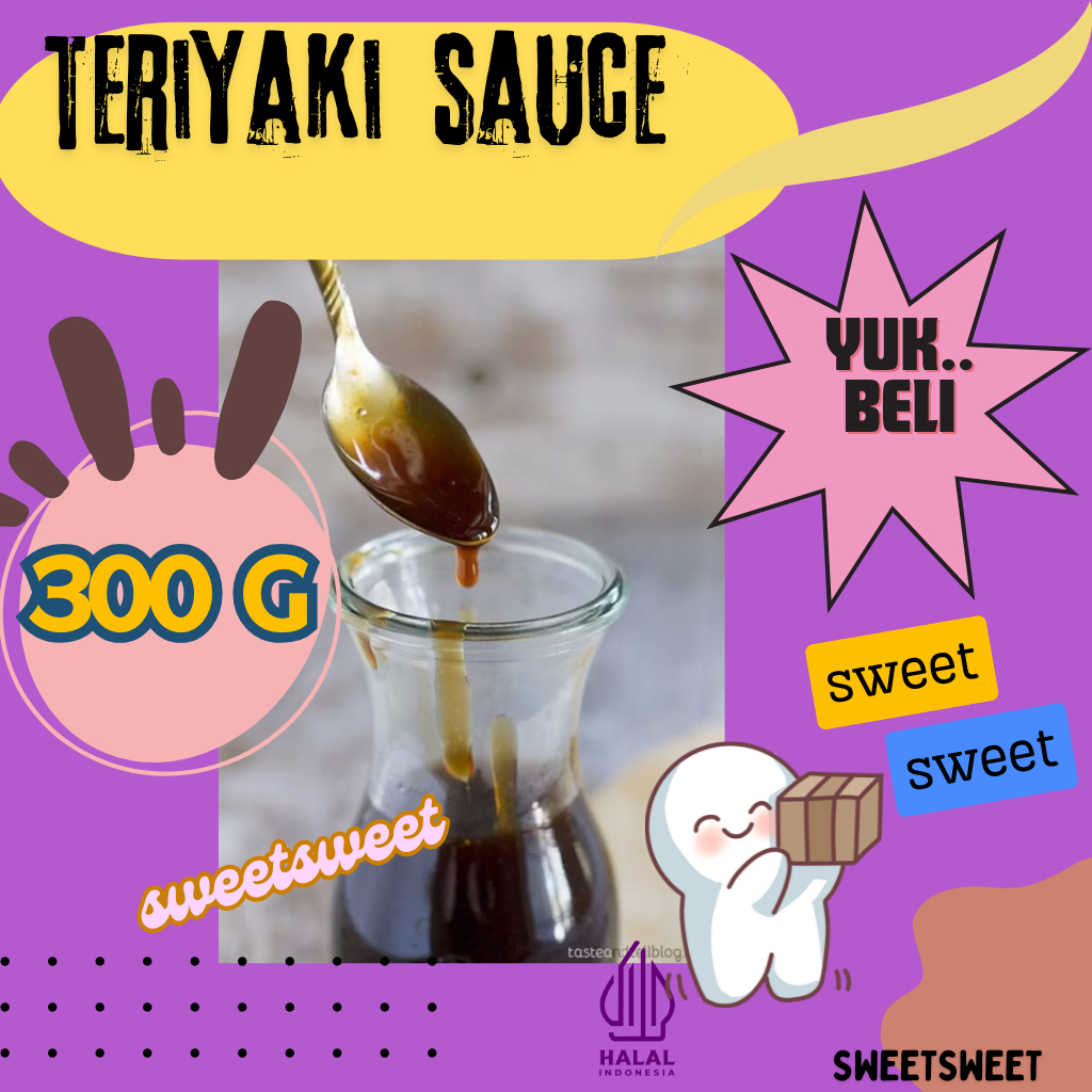 

Sweetsweet Aneka Sauce | Teriyaki | Blackpepper | Cheese | Honey | Mayo | 300 Gram | Bisa COD