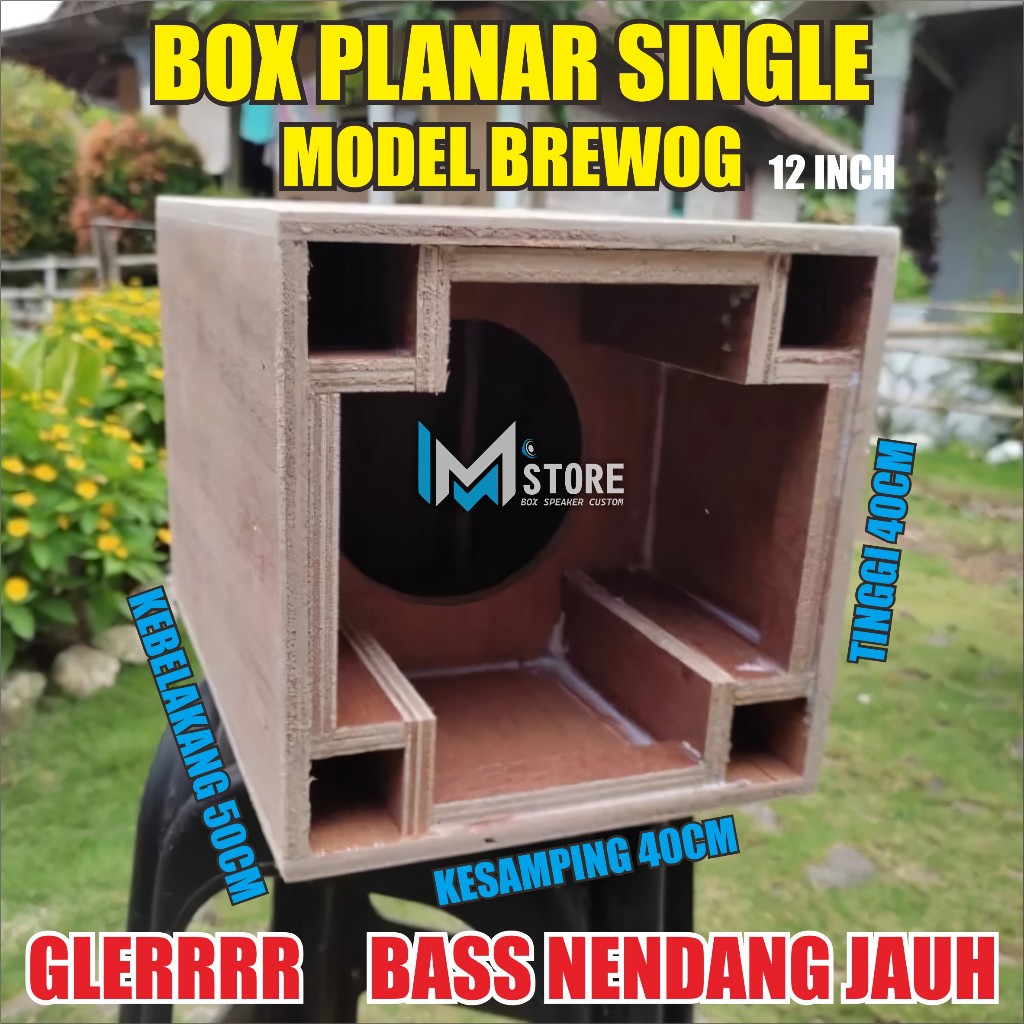 BOX SPEAKER 12 INCH PLANAR SINGLE & DOUBLE SKEMA BREWOG AUDIO BASS NENDANG JAUH GLERRR