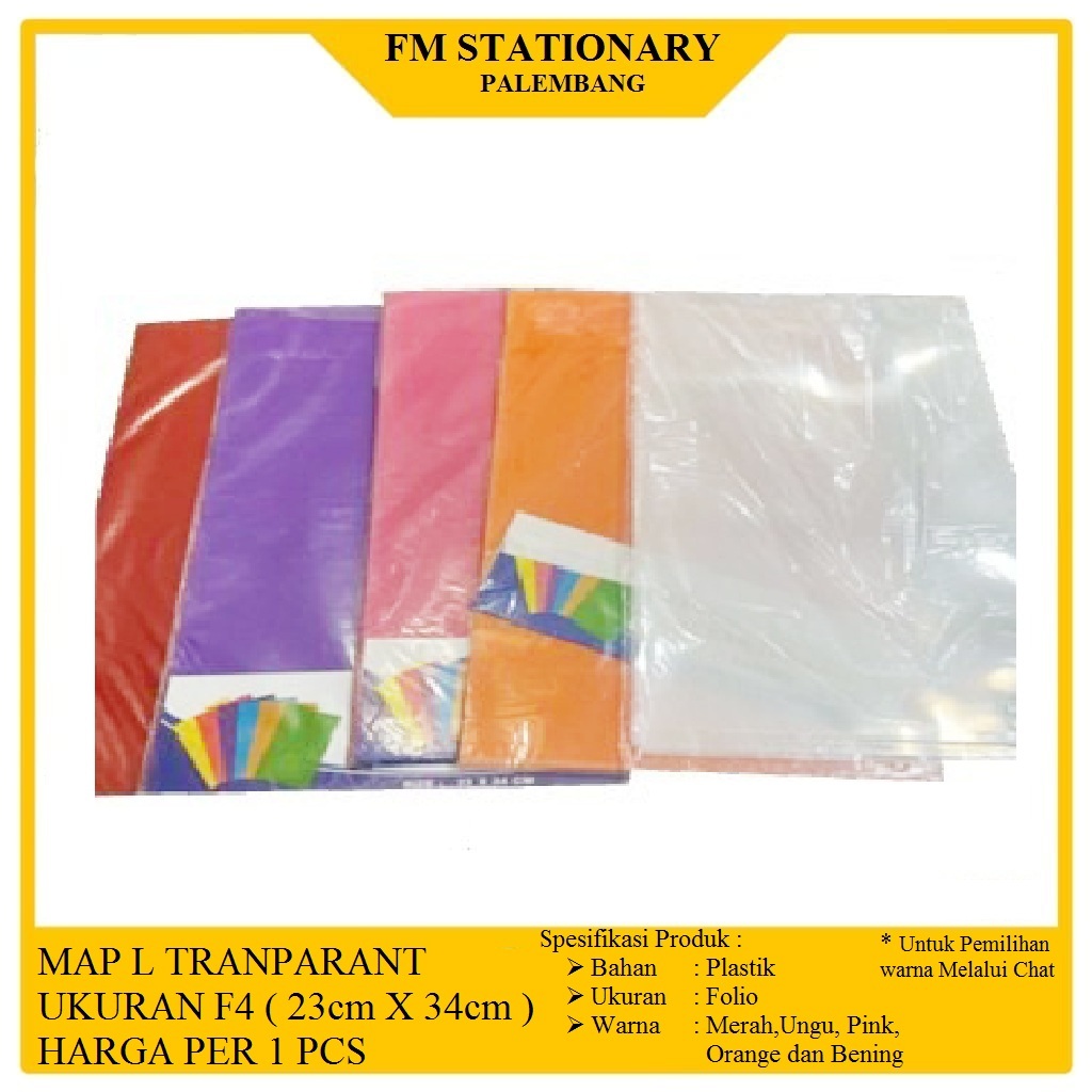 

Map L Plastik Folio / Map Bening Selip Dokumen