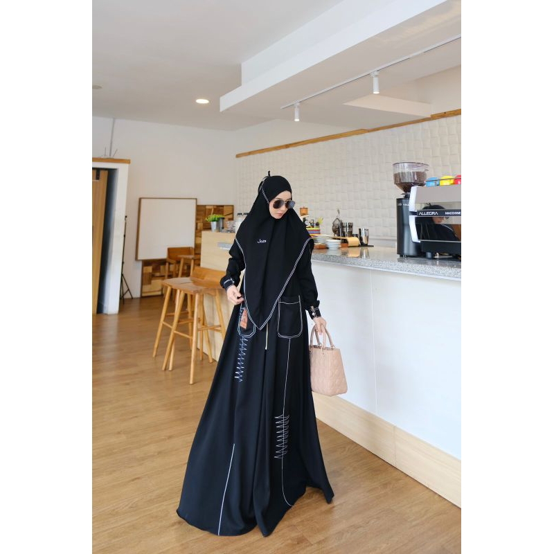 gamis syari original by joza - gamis joza terbaru - gamis umroh joza - gamis hitam joza