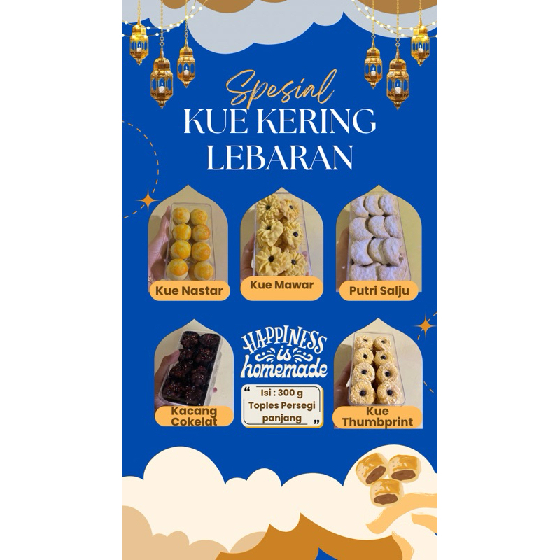 

hampers lebaran, gift lebaran, kue mawar, nastar, cokelat kacang, putri salju, cookies, kue kering
