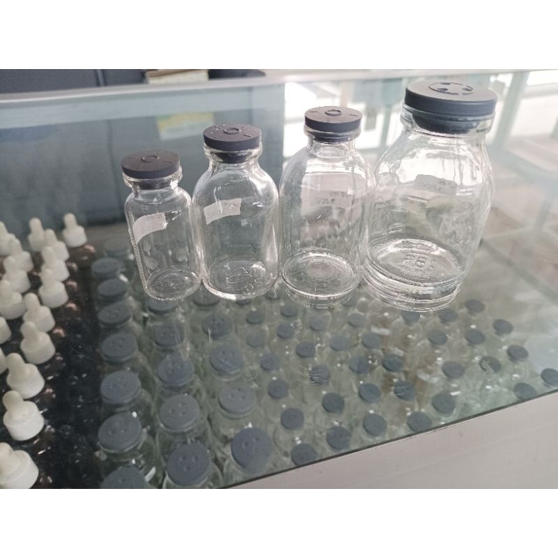 Botol Vial Kaca Bening Botol Vial Kaca Coklat 20ml-60 ml