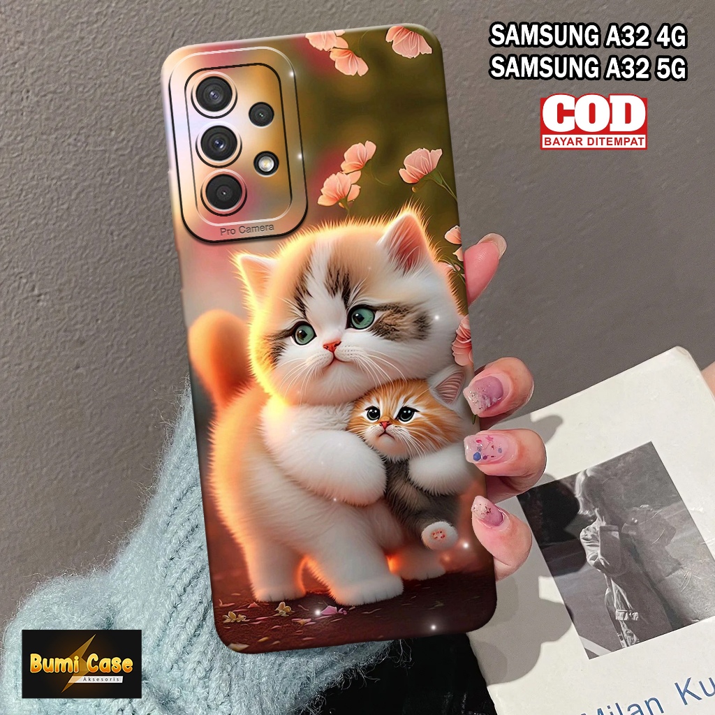 Softcase Hp Samsung A32 4G / A32 5G Bumi Case Fashion Case Kucing Case Samsung A32 4G / A32 5G Silik