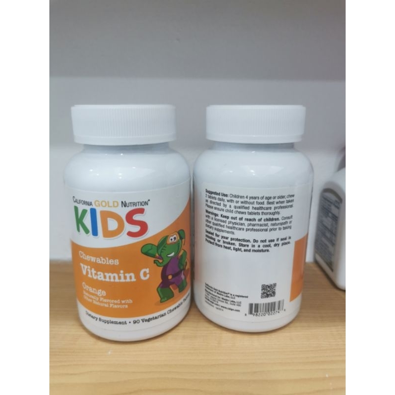 KIDS VITAMIN C / CHEWABLES VITAMIN C /VITAMIN C ANAK ANAK /CALIFORNIA GOLD NUTRITION /VITAMIN ANAK /