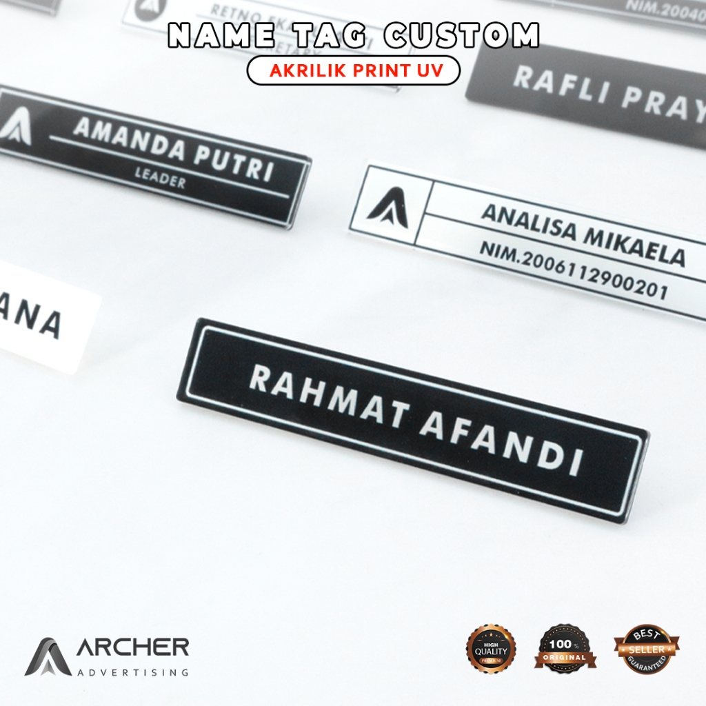 

NAME TAG AKRILIK - NAMA DADA CUSTOM AKRILIK PENITI MAGNET