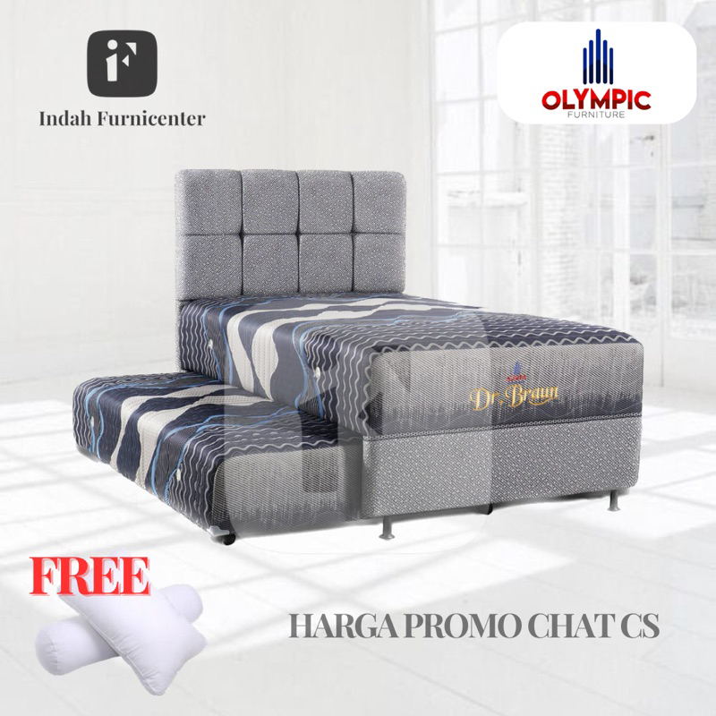 kasur spring bed olympic 2in1 sorong 120x200 tumpuk springbed bedset anak bawahnya bisa ditarik ting