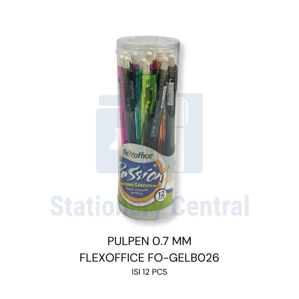 

Pulpen 0,7 mm Flexoffice Passion FO-GELB026 (isi 12 pcs)