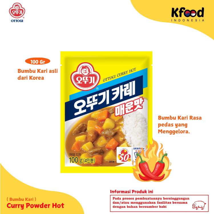 

Kfoodind - Ottogi Curry Powder Hot 100gr - Bubuk Kari Pedas Korea