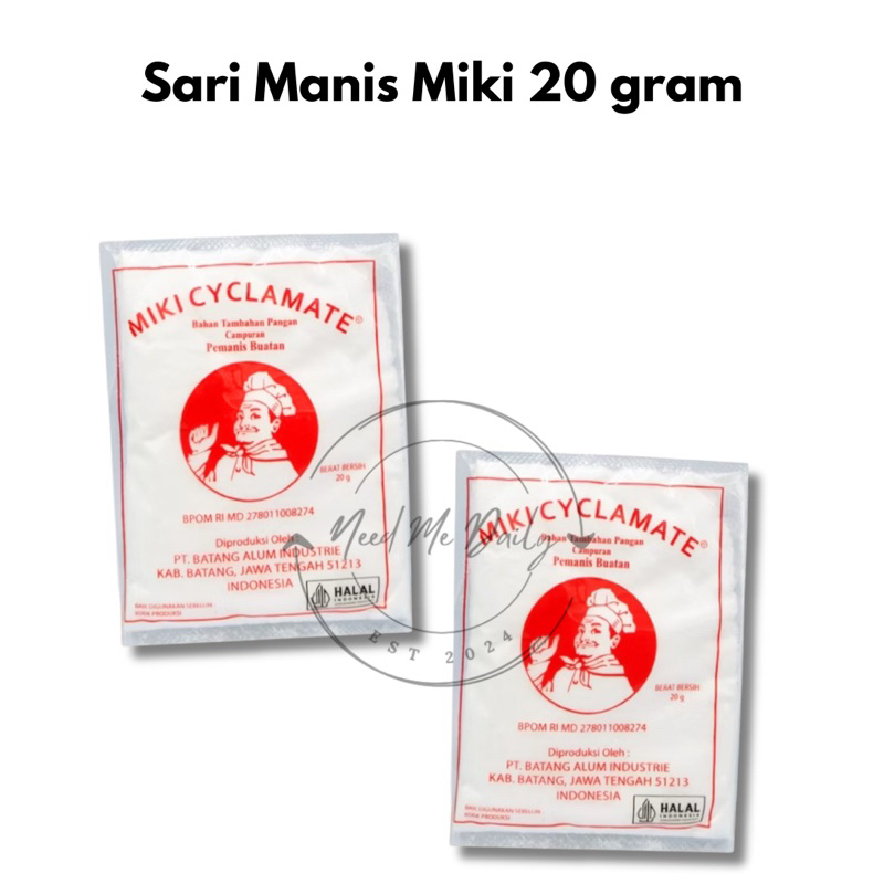 

MIKI Cyclamate Pemanis Miki Sari Manis 20gr | Pemanis Makanan Dan Minuman