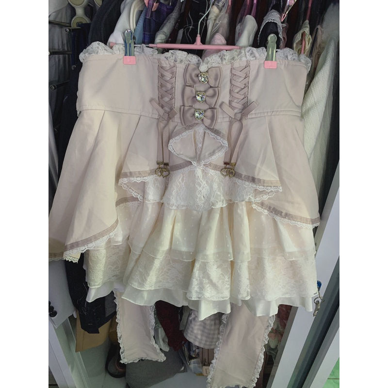 Ryousangata Jirai kei Jiraikei pink tiara skirt (Lizlisa Liz Lisa dupe)