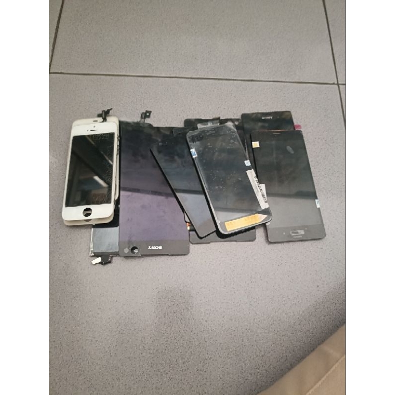 lcd bekas android kiloan/lcd buat leburan campur perkilo