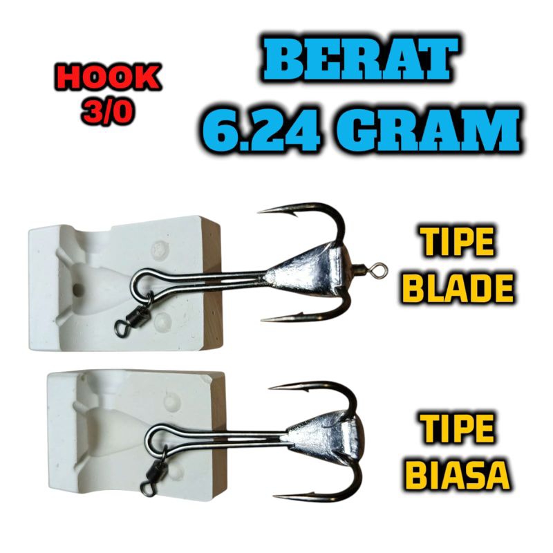 Cetakan timah cor doblehook