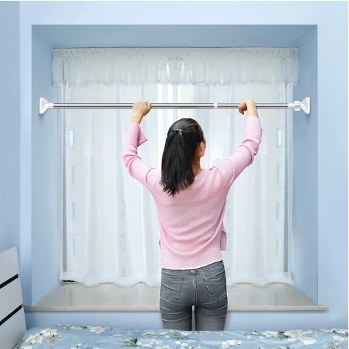 Tiang Gantungan Flexible Tanpa Paku/ Tiang Horden / Tiang Jemuran Baju / Batang Gorden