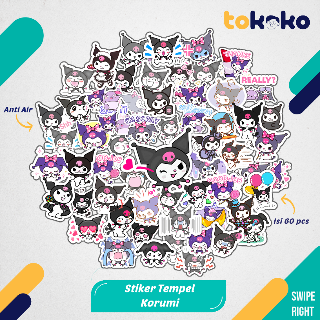 

Stiker Cutting Korumi Sanrio Paper Vinyl Dekorasi Laptop Koper Tumbler Kulkas DIY