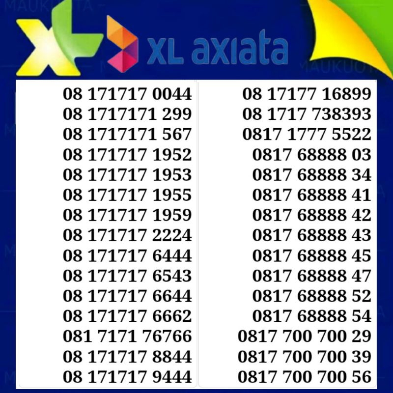kartu perdana xl nomor cantik 4G/5G