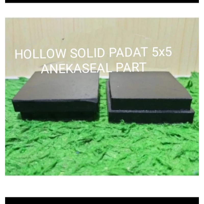 karet hollow solid padat 50x50 alas kaki meja /kursi / rak