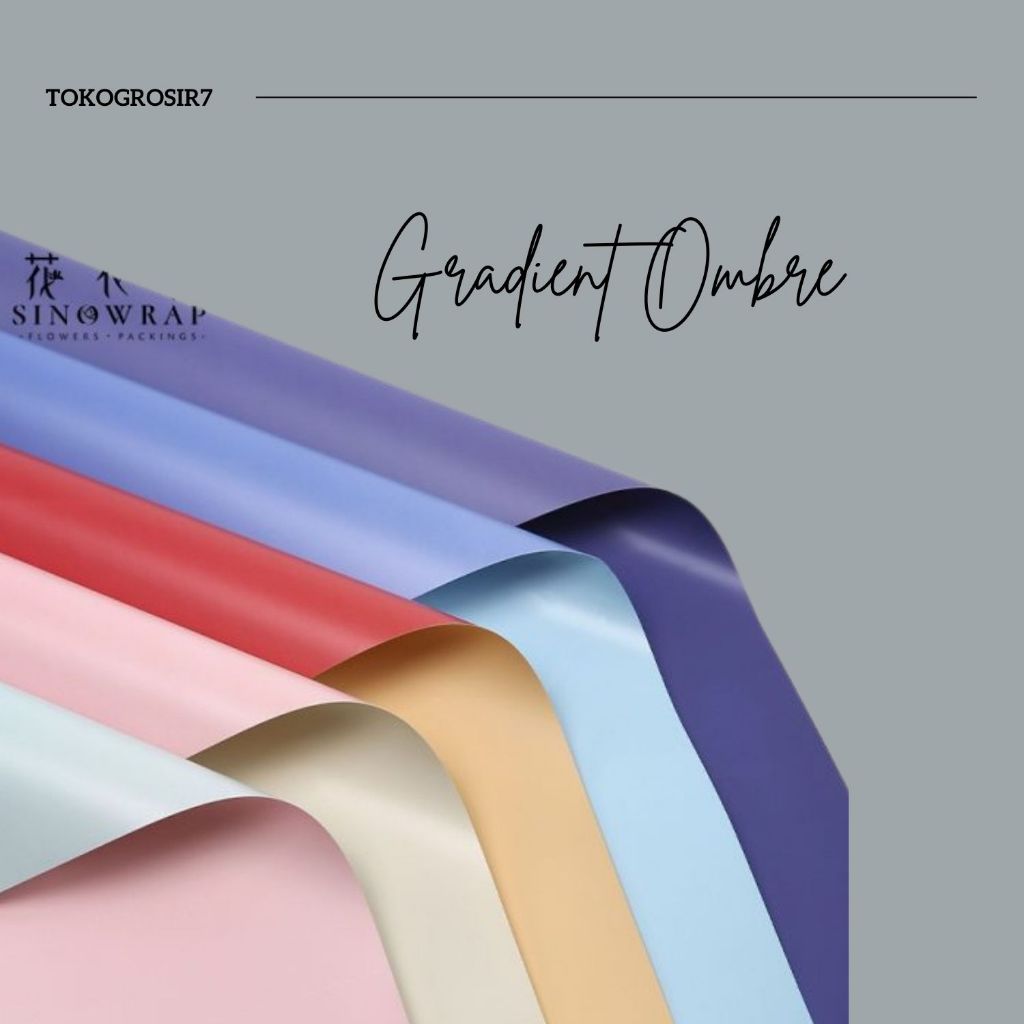 

KERTAS BUKET GRADASI OMBRE COLOR WATERPROOF CELLOPHANE KOREAN FLOWER WRAPPING PAPER GRADIENT