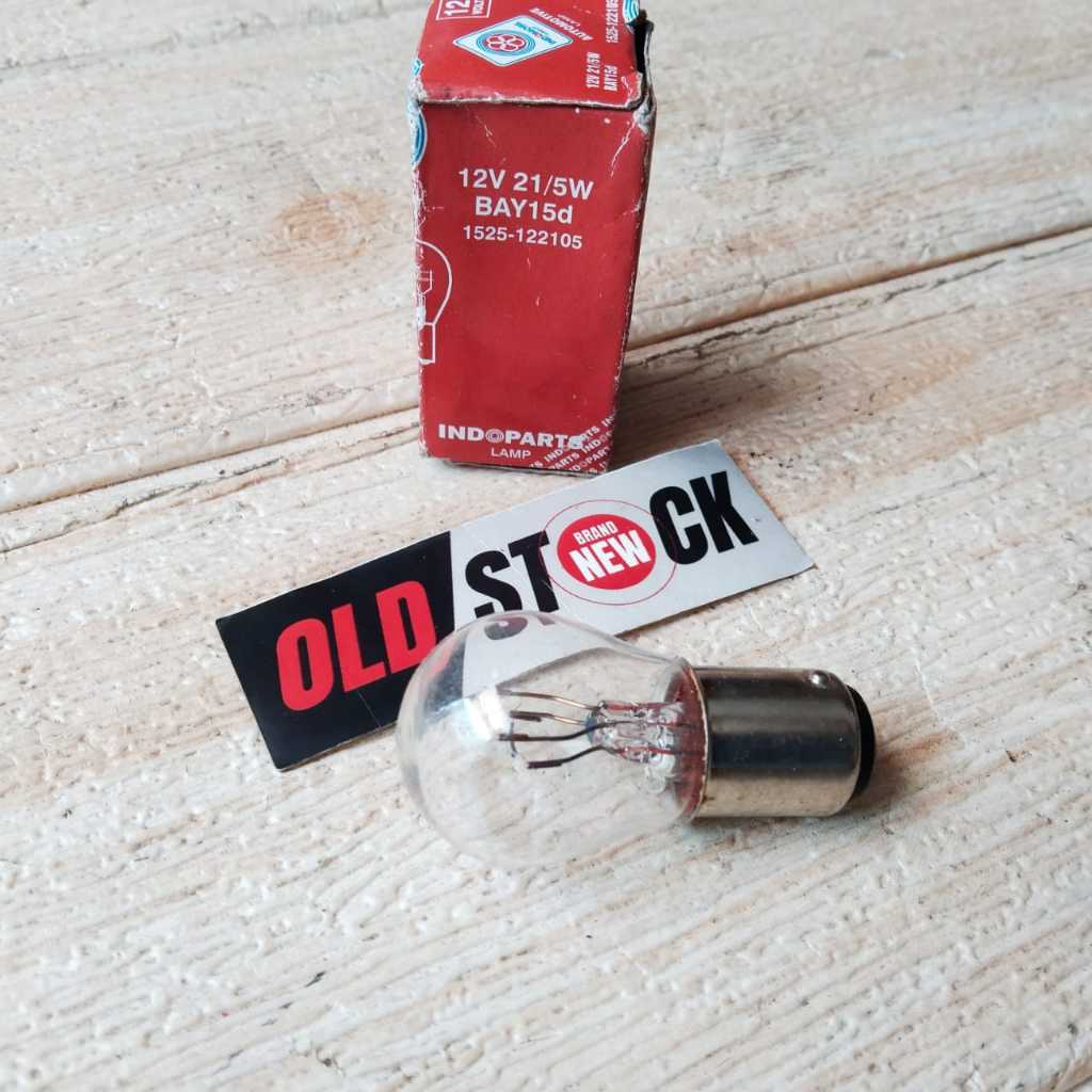 BOHLAM STOP LAMP LAMPU BELAKANG 12V 21/5W BAY15d INDOPARTS ( 1525-122105 ) -NEW OLD STOCK-