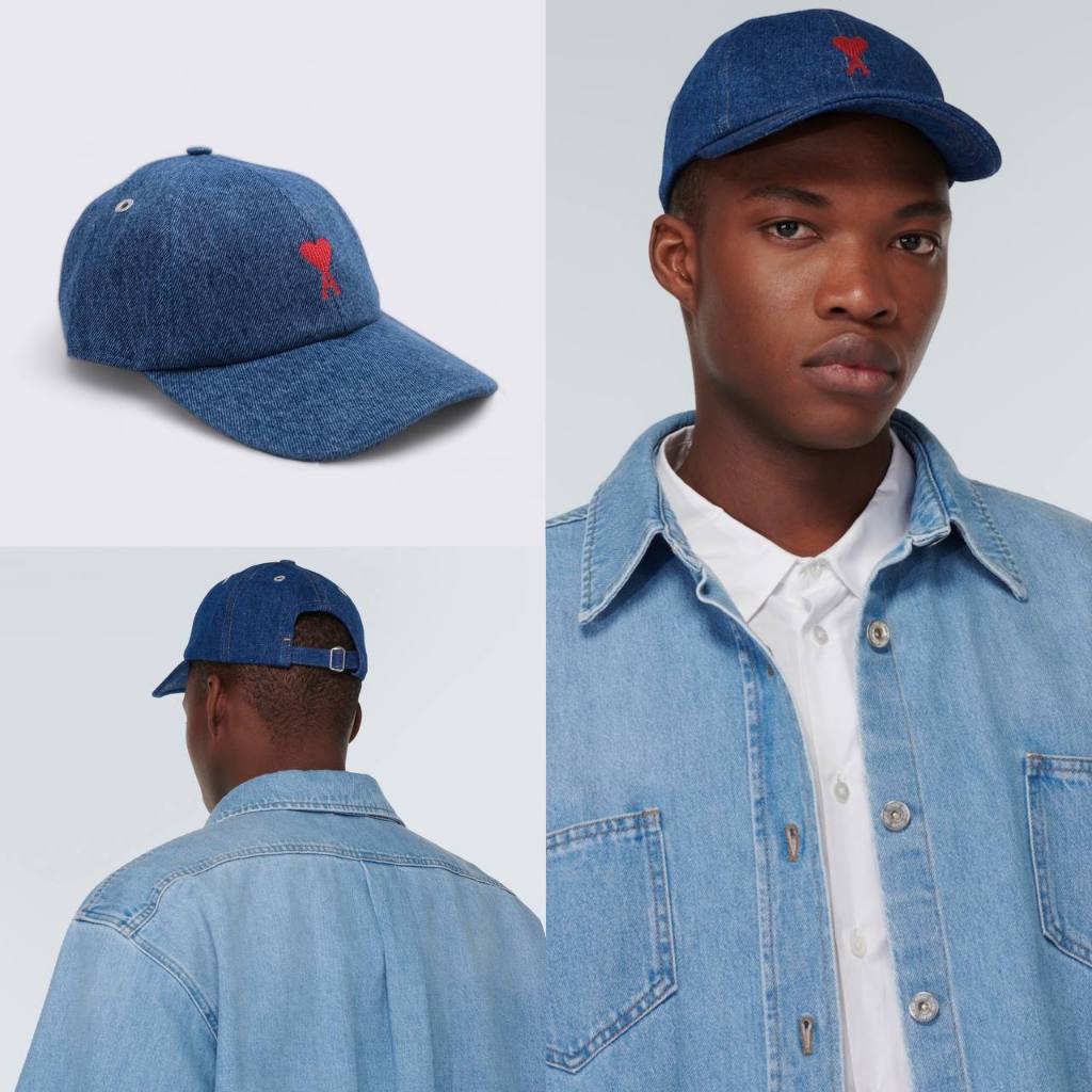 [READY STOCK] AMI PARIS CAP IN BLUE DENIM
